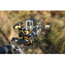 iSHOXS Action-Kamera Fahrrad-Halterung - iSHOXS ProMount (20-40mm Klemmbereich), CNC-gefräster Aluminium GoPro Action-Cam Halter - Blau