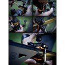 iSHOXS Action-Kamera Fahrrad-Halterung - iSHOXS ProMount (20-40mm Klemmbereich), CNC-gefräster Aluminium GoPro Action-Cam Halter - Blau