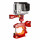 iSHOXS ProMount, CNC-gefräster Aluminium Mount für GoPro mit Exzenter Schnellhebelverschluss, Großer Klemmbereich, ultraflexibel (Rot mit ProBoxx)