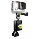 iSHOXS Cero Aluminium Haltterung für GoPro und kompatible Actioncams - Schwarz