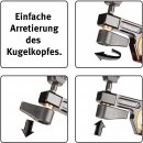 iSHOXS Roll Bar Mount - BullBar 3D (30-34mm Klemmbereich), CNC-gefräste Aluminium Sport- und Actionkamera Halterung - Schwarz