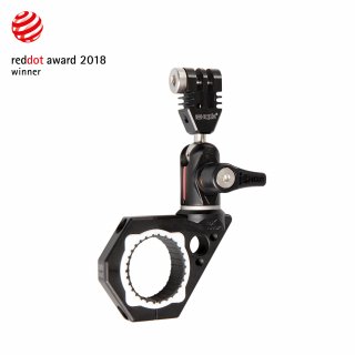 iSHOXS kompakter Roll-Bar Mount - BullBar 34 SLS-X Action (30-34 mm Klemmbereich), CNC-gefräste GoPro Action-Cam Halterung mit neuartigem Swivel Modul