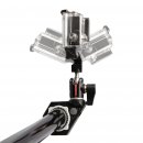 iSHOXS kompakter Roll-Bar Mount - BullBar ProX 34 (30-34 mm Klemmbereich), CNC-gefräste GoPro Action-Cam Halterung mit neuartigem Swivel Modul