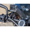 iSHOXS kompakter Roll-Bar Mount - BullBar ProX 34 (30-34 mm Klemmbereich), CNC-gefräste GoPro Action-Cam Halterung mit neuartigem Swivel Modul