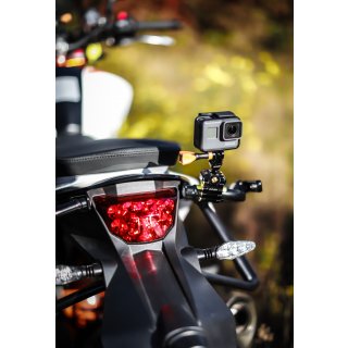 iSHOXS Hell Rider - Universelle Aluminium Actioncam Halterung für Rohre und Lenker mit 20-42mm Durchmesser passend für GoPro und kompatible Kameras
