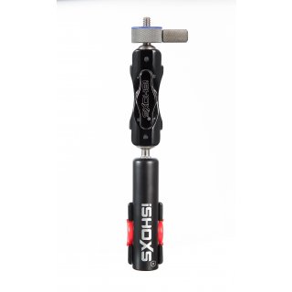 iSHOXS Strut Mount Prox hochfester Aluminum Rohrhalter für dünne Streben bis 16 mm mit Doppel-Kugelgelenk 1/4 Adapter