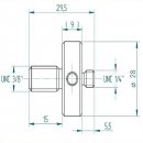iSHOXS Gewindeadapter 1/4 Zoll Zapfen auf 3/8 Zoll Zapfen Aluminium